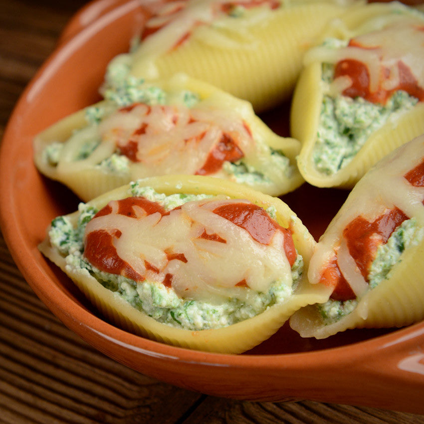 Stuffed Shells with Pesto Ricotta